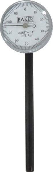 Value Collection - 0.1 Inch Range, 0.001 Inch Dial Graduation, Dial Test Indicator - White Dial, 0-100 Dial Reading - Exact Tool & Supply