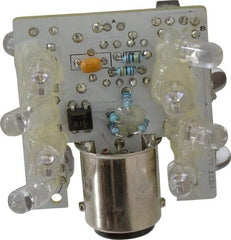 Eaton Cutler-Hammer - LED Lamp, Green, Steady, Stackable Tower Light Module - 24 VAC/VDC, 59 Milliamp, IP65 Ingress Rating, 4, 13, 4X NEMA Rated, Base Mount - Exact Tool & Supply