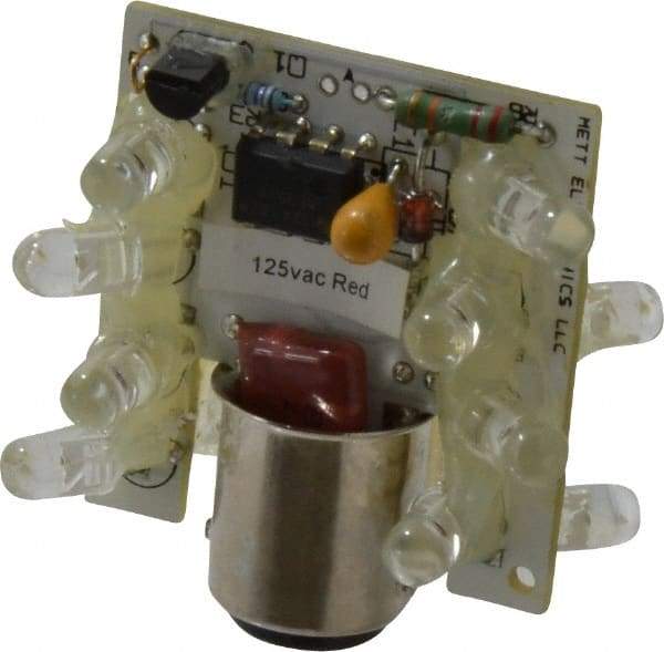 Eaton Cutler-Hammer - LED Lamp, Red, Steady, Stackable Tower Light Module - 120 VAC/VDC, 24 Milliamp, IP65 Ingress Rating, 4, 13, 4X NEMA Rated, Base Mount - Exact Tool & Supply