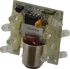 Eaton Cutler-Hammer - LED Lamp, Red, Steady, Stackable Tower Light Module - 120 VAC/VDC, 24 Milliamp, IP65 Ingress Rating, 4, 13, 4X NEMA Rated, Base Mount - Exact Tool & Supply