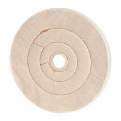 Dico - 8" Diam x 1/2" Thick Unmounted Buffing Wheel - Cushion Sewn, 1" Arbor Hole, Medium Density - Exact Tool & Supply