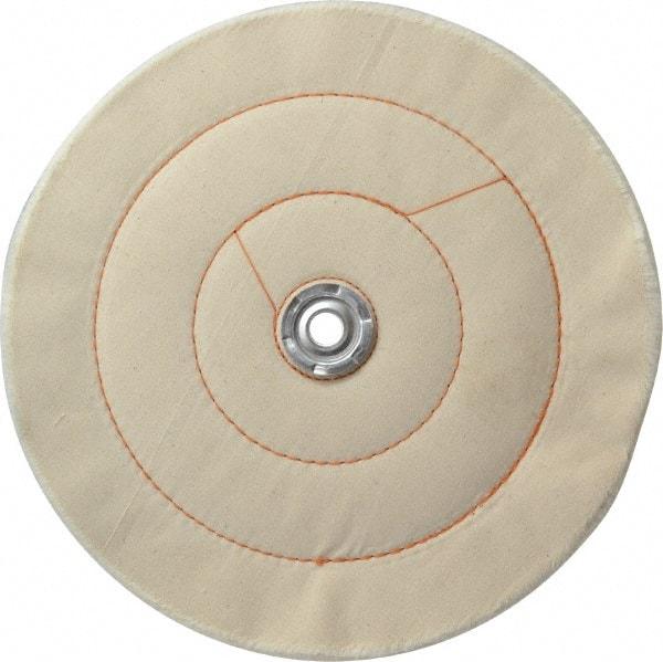 Dico - 10" Diam x 1/2" Thick Unmounted Buffing Wheel - Cushion Sewn, 1" Arbor Hole, Medium Density - Exact Tool & Supply