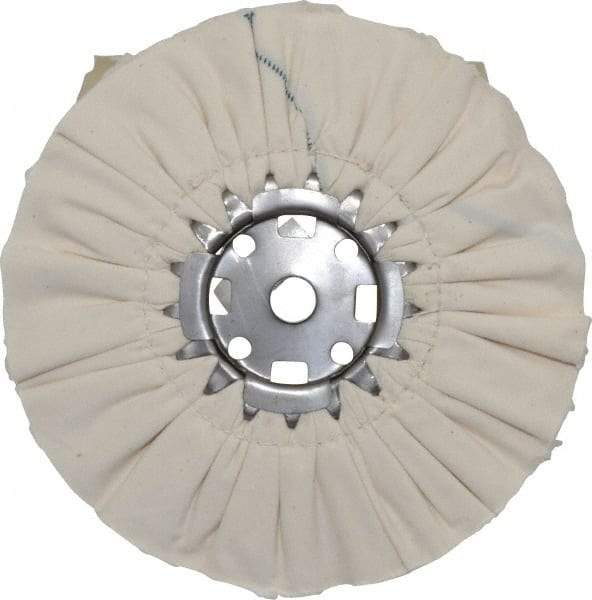 Divine Brothers - 10" Diam x 1/2" Thick Unmounted Buffing Wheel - Ventilated Bias Cut, 3/4" Arbor Hole - Exact Tool & Supply