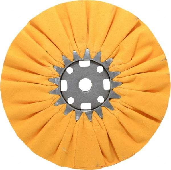 Divine Brothers - 10" Diam x 1/2" Thick Unmounted Buffing Wheel - Ventilated Bias Cut, 3/4" Arbor Hole - Exact Tool & Supply