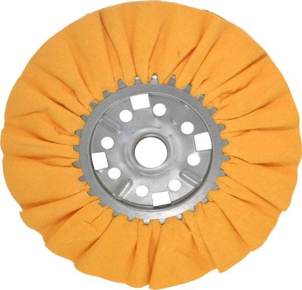 Divine Brothers - 12" Diam x 1/2" Thick Unmounted Buffing Wheel - Ventilated Bias Cut, 1-1/4" Arbor Hole - Exact Tool & Supply