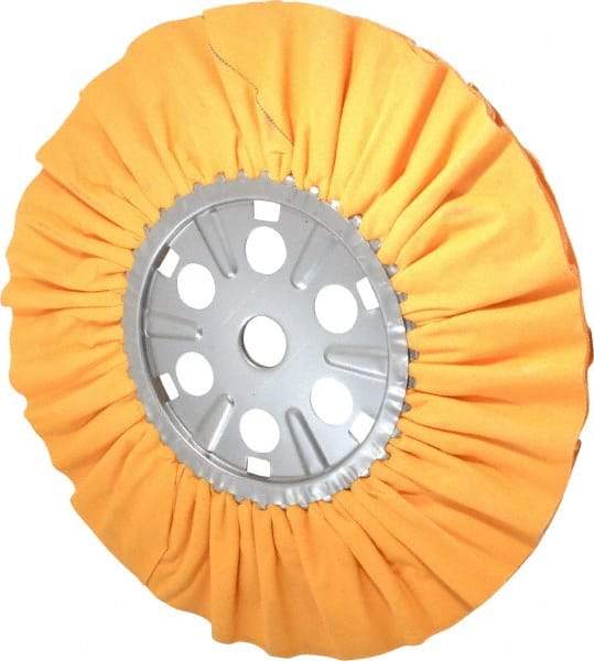 Divine Brothers - 16" Diam x 1/2" Thick Unmounted Buffing Wheel - Ventilated Bias Cut, 1-1/4" Arbor Hole - Exact Tool & Supply