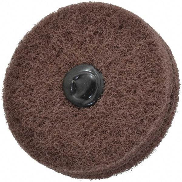 Standard Abrasives - 3" Diam, Medium Mounted Scrubber Buffing Wheel - 2 Ply, Very Fine Grade, 1/4" Shank Diam, 8,000 RPM - Exact Tool & Supply