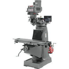 Jet - 9 x 49" 3 hp 230/460V Variable Speed Pulley Control 3 Phase Knee Milling Machine - Exact Tool & Supply