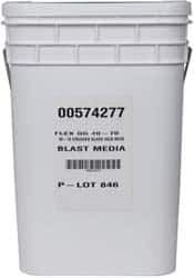 Made in USA - Coarse/Medium Grade Crushed Glass - 40 to 70 Grit, 50 Lb Pail - Exact Tool & Supply