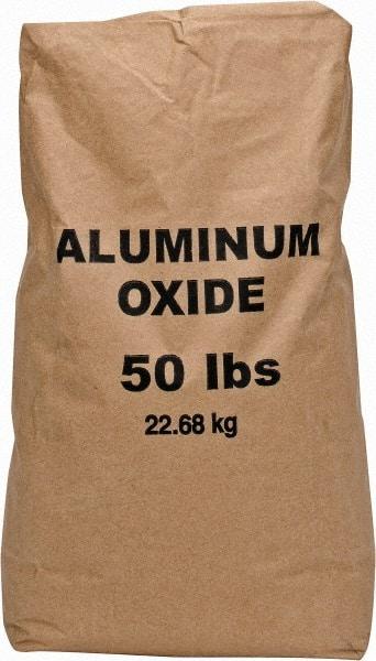 Made in USA - Medium Grade Angular Aluminum Oxide - 120 Grit, 9 Max Hardness, 50 Lb Box - Exact Tool & Supply