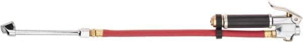 Acme - 120 Max psi Open Check Zinc Inflator Gauge - Dual Foot Chuck, 1/4 FPT, 10 to 120 psi Pressure Range - Exact Tool & Supply