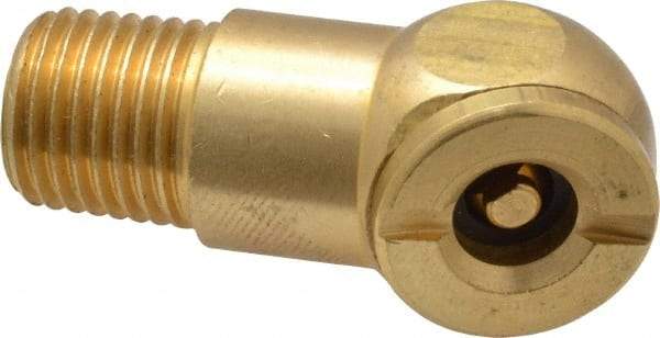 Acme - Closed Check Brass Air Chuck - Ball Foot Chuck, 1/4 MPT - Exact Tool & Supply