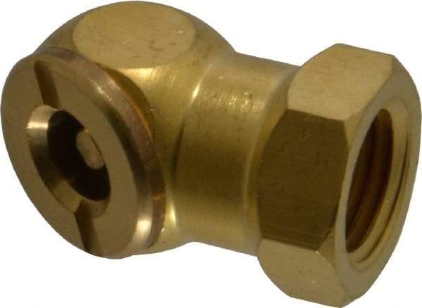 Acme - Closed Check Brass Air Chuck - Ball Foot Chuck, 1/4 FPT - Exact Tool & Supply