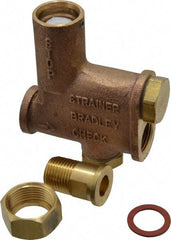 Bradley - Wash Fountain Combination Stop Strainer & Check Valve - For Use with Bradley Foot-Controlled Wash Fountains - Exact Tool & Supply