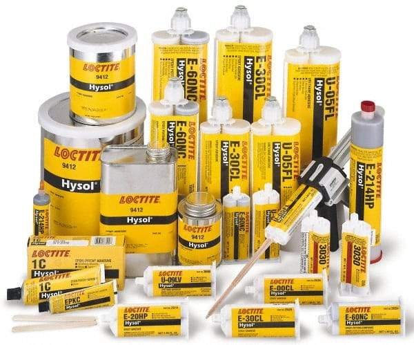 Loctite - 400 mL Cartridge Two Part Urethane Adhesive - 5 min Working Time, 3,110 psi Shear Strength, Series U-05FL - Exact Tool & Supply