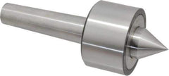 Riten - MT4 Taper Shank, 3" Head Diam 6,000 Lb Capacity Live Center - 4,000 Max RPM, 1-31/32" Head Length, 1-3/8" Point Diam, 1-1/2" Point Len, 2,100 Lb Max Workpc, 7.907" OAL, 1-1/2" Long Tip, Standard Point - Exact Tool & Supply