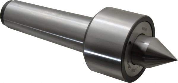 Riten - MT5 Taper Shank, 3-1/16" Head Diam 9,000 Lb Capacity Live Center - 5,000 Max RPM, 2-3/32" Head Length, 1-3/8" Point Diam, 1-13/16" Point Len, 2,800 Lb Max Workpc, 10-7/8" OAL, 2" Long Tip, Standard Point - Exact Tool & Supply