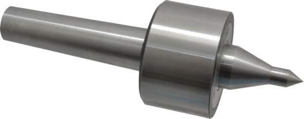 Riten - MT4 Taper Shank, 3" Head Diam 6,000 Lb Capacity Live Center - 4,000 Max RPM, 1-31/32" Head Length, 1/2" Point Diam, 2.2188" Point Len, 1,100 Lb Max Workpc, 8-5/8" OAL, 13/16" Long Tip, Long Point - Exact Tool & Supply