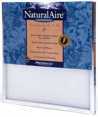 PrecisionAire - 20" Noml Height x 20" Noml Width x 2" Noml Depth, 50 to 60% Capture Efficiency, Wire-Backed Pleated Air Filter - MERV 10, Polyester/Polypropylene, Integrated Frame, For Any Unit - Exact Tool & Supply