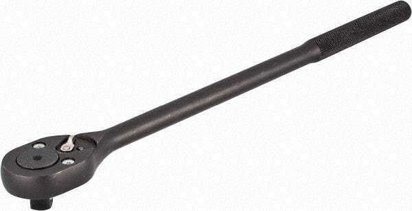 Proto - 1/2" Drive Pear Head Standard Ratchet - Black Oxide Finish, 16" OAL, 24 Gear Teeth, Standard Head - Exact Tool & Supply