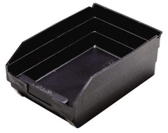 Quantum Storage - 11-5/8" Deep, Black Polypropylene Hopper Shelf Bin - 4" High x 8-3/8" Wide x 11-5/8" Long - Exact Tool & Supply