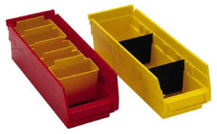 Quantum Storage - 8.4" Wide x 4" High, Black Bin Divider - Use with Quantum Storage Systems - QSB 107CON, QSB 108CON, QSB 114CON - Exact Tool & Supply