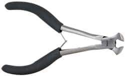 Value Collection - 5-1/2" OAL, End Cutting Pliers - 1/2" Jaw Length x 9/16" Jaw Width, Plastic Coated Handle - Exact Tool & Supply