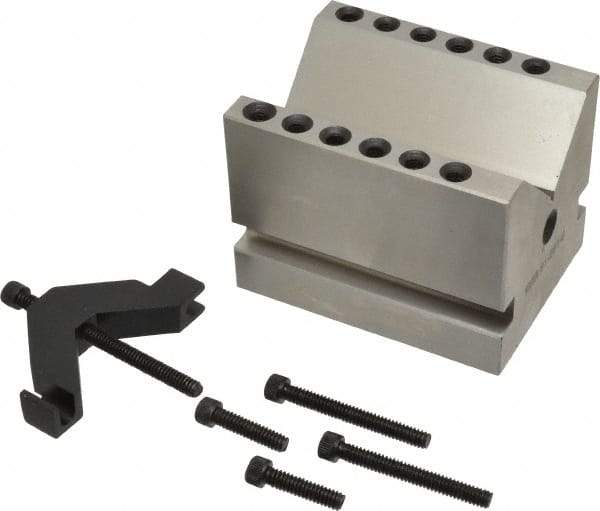 SPI - 2-3/8" Max Capacity, 90° Angle, Hardened Steel V-Block - 3" Long x 4" Wide x 3" High, Sold as Individual - Exact Tool & Supply