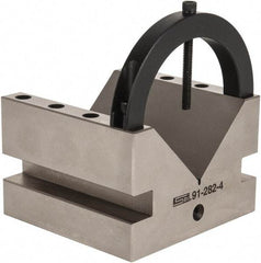 SPI - 4-3/8" Max Capacity, 90° Angle, Hardened Steel V-Block - 6" Long x 6" Wide x 4" High, Sold as Individual - Exact Tool & Supply