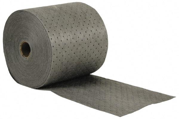 Brady SPC Sorbents - 20 Gal Capacity per Package, Universal Roll - 150' Long x 15" Wide, Gray, Polypropylene - Exact Tool & Supply