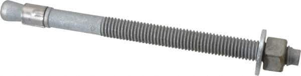 Value Collection - 1/2" Diam, 1/2" Drill, 7" OAL, Wedge Expansion Concrete Anchor - Grade 5 Steel, Galvanized Finish, Hex Nut Head, Hex Drive, 4" Thread Length - Exact Tool & Supply