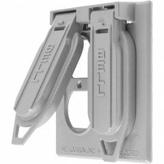 Hubbell Wiring Device-Kellems - Weatherproof Box Covers Cover Shape: Rectangle Number of Holes in Outlet: 1 - Exact Tool & Supply