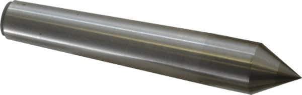 Made in USA - Carbide-Tipped Alloy Steel Standard Point Solid Dead Center - Jarno 8 Taper, 6" OAL - Exact Tool & Supply