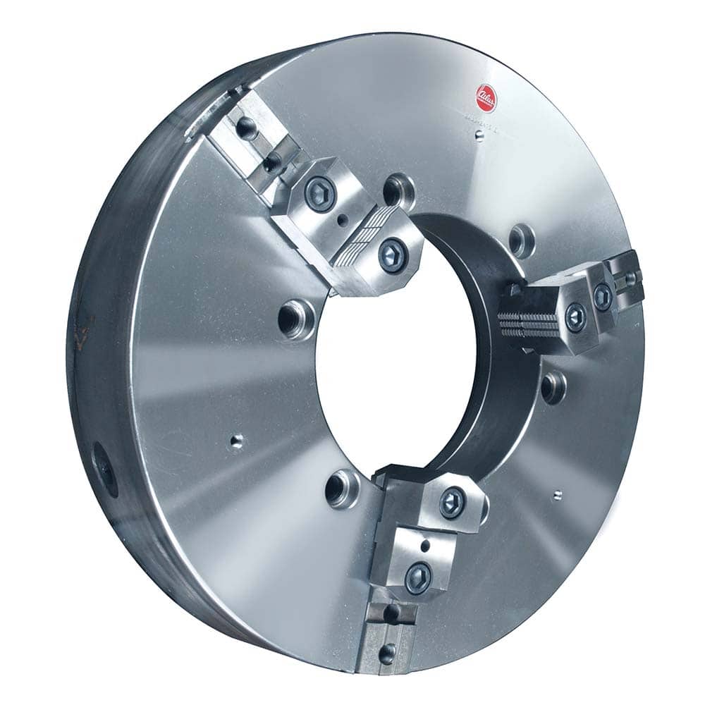 Atlas Workholding - Manual Lathe Chucks; Chuck Type: Self-Centering ; Nominal Chuck Size: 24 ; Number of Jaws: 3 ; Mount: A2-20 ; Through-Hole Diameter (Inch): 12-1/2 ; Body Material: Forged Steel - Exact Tool & Supply