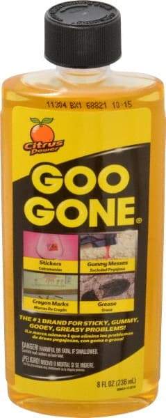 Value Collection - 8 oz Bottle Adhesive Remover - Removes Crayon, Grease, Gum, Stickers, Tape & Tar - Exact Tool & Supply
