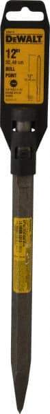 DeWALT - 12" OAL, 3/4" Shank Diam, Moil Point Chisel - Spline Drive, Spline Shank, Steel - Exact Tool & Supply
