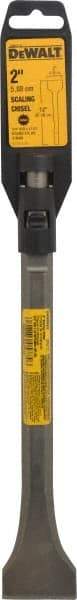 DeWALT - 2" Head Width, 12" OAL, 21/32" Shank Diam, Scaling Chisel - Spline Drive, Spline Shank, Steel - Exact Tool & Supply