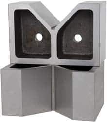 Value Collection - 5" Max Capacity, 90° Angle, Cast Iron V-Block - 10" Long x 5" Wide x 6-1/2" High, Sold as Matched Pair - Exact Tool & Supply