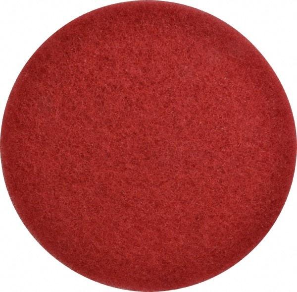 3M - Spray Buffing Pad - 13" Machine, Red Pad, Polyester - Exact Tool & Supply