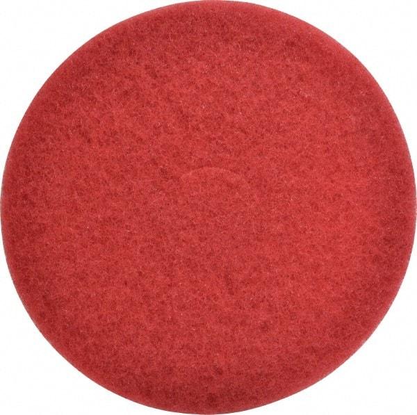 3M - Spray Buffing Pad - 14" Machine, Red Pad, Polyester - Exact Tool & Supply