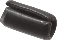 Value Collection - 2mm Diam x 4mm Long Slotted Spring Pin - Grade 1070-1080 Steel, Plain Finish - Exact Tool & Supply
