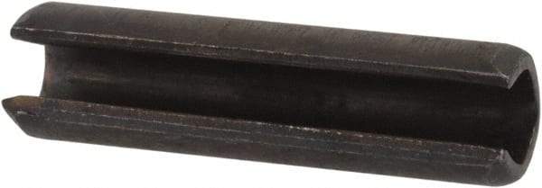 Value Collection - 3.5mm Diam x 14mm Long Slotted Spring Pin - Grade 1070-1080 Steel, Plain Finish - Exact Tool & Supply