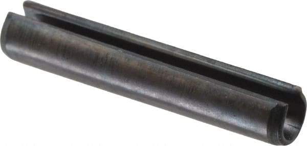 Value Collection - 3.5mm Diam x 20mm Long Slotted Spring Pin - Grade 1070-1080 Steel, Plain Finish - Exact Tool & Supply
