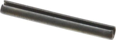 Value Collection - 3.5mm Diam x 30mm Long Slotted Spring Pin - Grade 1070-1080 Steel, Plain Finish - Exact Tool & Supply
