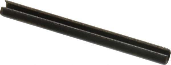 Value Collection - 3.5mm Diam x 40mm Long Slotted Spring Pin - Grade 1070-1080 Steel, Plain Finish - Exact Tool & Supply