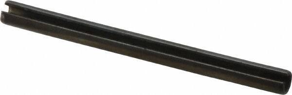 Value Collection - 6mm Diam x 80mm Long Slotted Spring Pin - Grade 1070-1080 Steel, Plain Finish - Exact Tool & Supply
