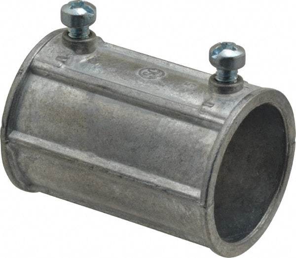 Thomas & Betts - 1" Trade, Die Cast Zinc Set Screw EMT Conduit Coupling - Noninsulated - Exact Tool & Supply