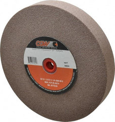 Camel Grinding Wheels - 60 Grit Aluminum Oxide Bench & Pedestal Grinding Wheel - 10" Diam x 1-1/4" Hole x 1-1/2" Thick, 2483 Max RPM, M Hardness, Medium Grade , Vitrified Bond - Exact Tool & Supply