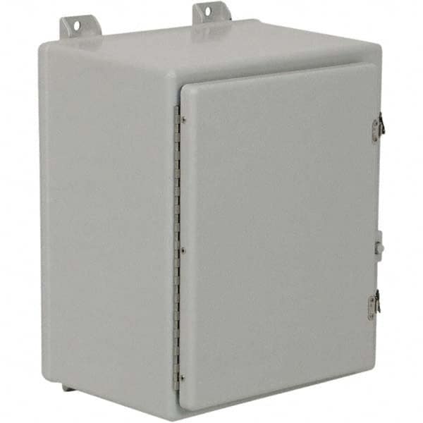 Wiegmann - NEMA 4X Fiberglass Standard Enclosure with Continuous Hinge Cover - Exact Tool & Supply