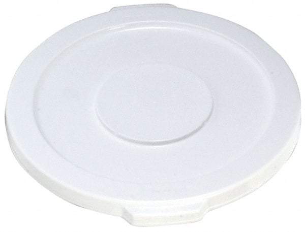 Rubbermaid - Round Lid for Use with 10 Gal Round Trash Cans - White, Polyethylene, For 2632 Brute Trash Cans - Exact Tool & Supply